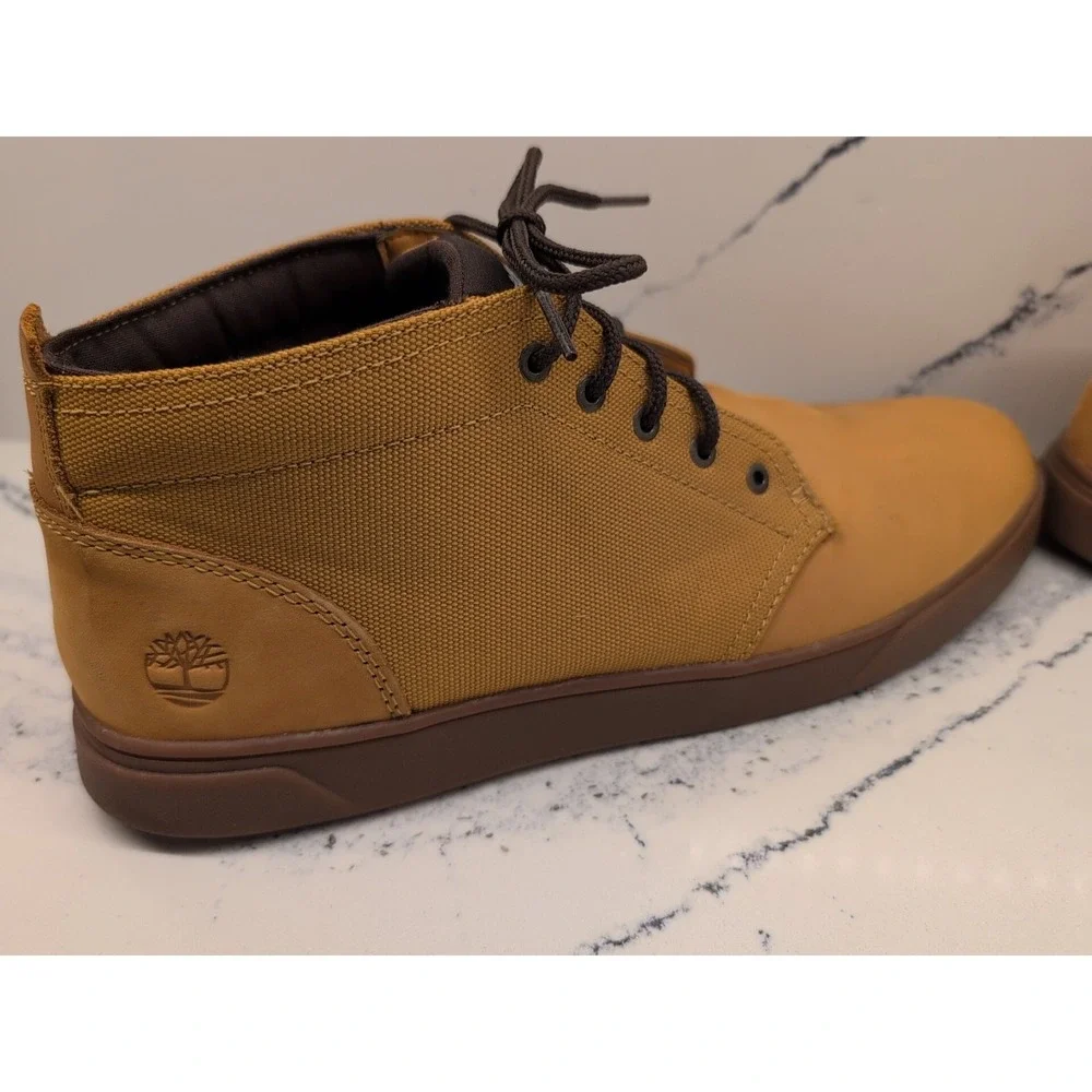 Timberland Groveton Chukka‎ Sneakers Mens 11.5 Suede Canvas Tan Lightweight Boot
